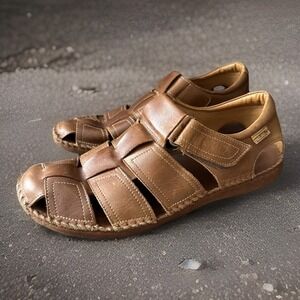 Pikolinos Sandals Size‎ 44 Men’s Brown Leather Fisherman Euro Comfort Slip On